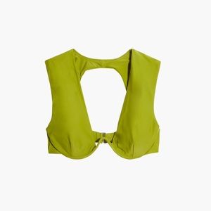 Andrea Iyamah Cutout Underwired Kuwa Bikini Set in Olive Green